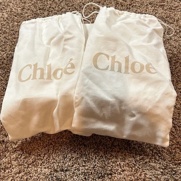 Chloe Ricky block heeled Strappy Sandals 7.5 Medium Pink / Taupe. EUC. - Picture 6 of 7